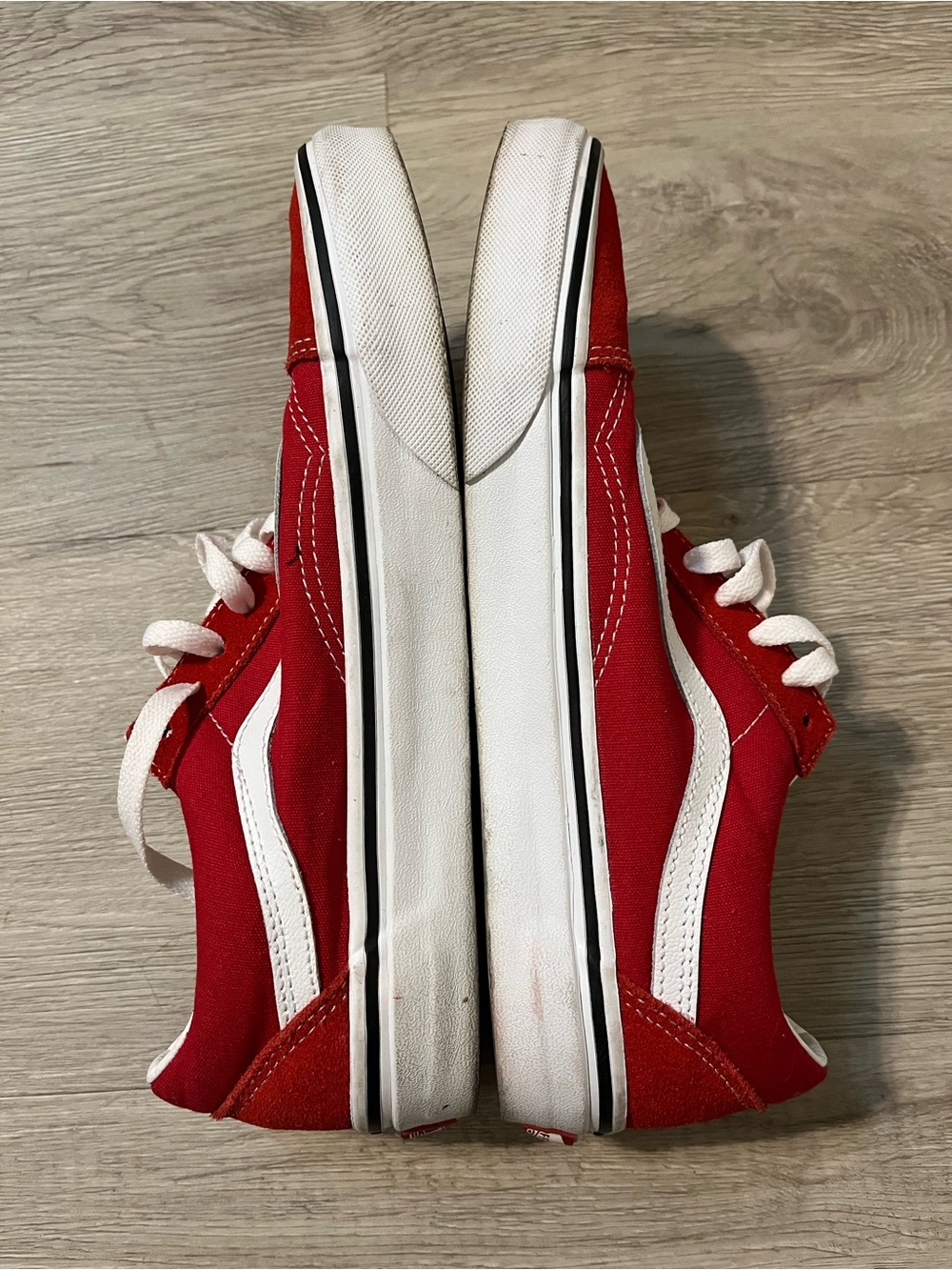 Vans Old Skool Red Canvas Sneakers - Picture 2 of 6